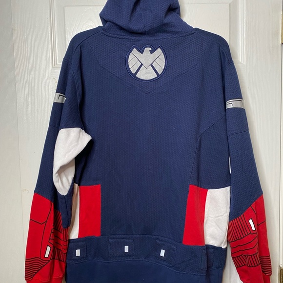 Marvel - Captain America Avenger jacket coat Hoodie Mask - Men's size L - Picture 7 of 7